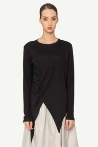 Bone & Arrow Black Oren Top