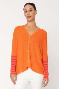 Two by Two Orange Grace Cardigan