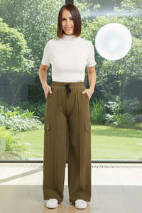 Seduce Khaki Cleo Cargo Pant