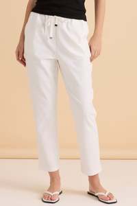 Pants: Betty Basics White Kenzie Jogger