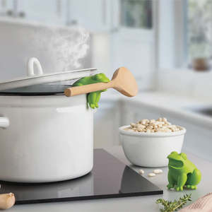 Ladelle: Hop-Top Frog Spoon Rest & Pot Steam Release