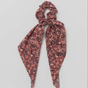 Stella + Gemma Rust Paisley Scrunchie Scarf