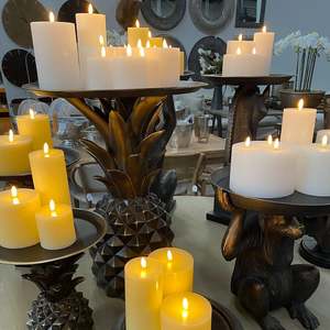 Le Forge: WHITE LED CANDLE W/ REMOTE