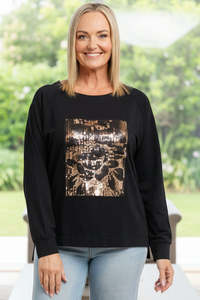 Zafina Black Calla Top