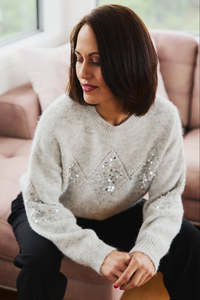 Seduce: Seduce Grey Thea Knit Sweater