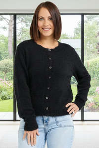 Seduce Black Edith Knit Cardigan