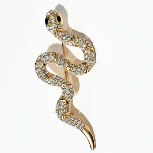 Gold Snake Brooch