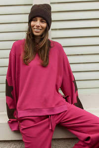 Betty Basics Mulberry Saski Sweatshirt
