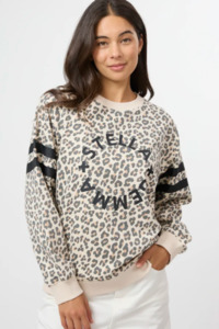 Stella + Gemma Natural Leopard Sweatshirt