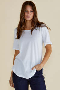 Betty Basics White Araiana Tee