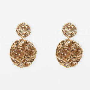 Stella + Gemma Gold Beaten Earrings