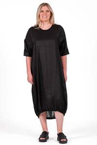 Deeanne Hobbs Black Linen Cooper Dress