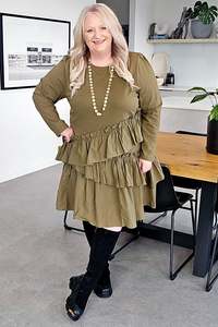 Skirts Dresses: Curate Khaki The Other Side Dress