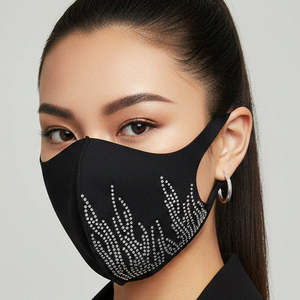 Novelty Gifts: Lines Diamante Stretch Face Mask