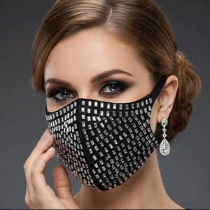 Novelty Gifts: Grid Diamante Stretch Face Mask