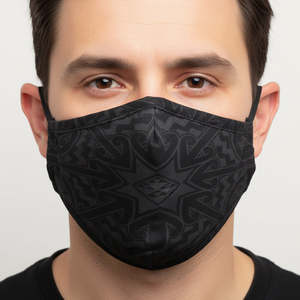 Novelty Gifts: Black Maori Design Face Mask