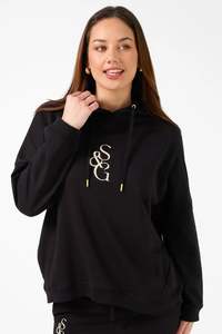 Stella + Gemma Black Essential Logo Hoodie
