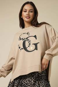Stella Gemma: Stella + Gemma Leopard Logo Sunday Sweatshirt