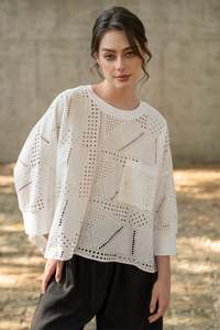 Fashion: Blacklist White Cutwork Arden Top