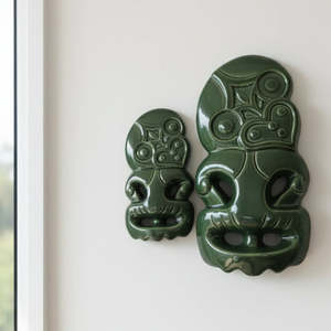 Medium 20cm Ceramic Tiki Wall Art