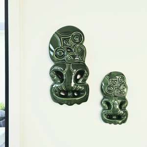 Large 30cm Ceramic Tiki Wall Art