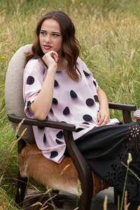 Tops: Deeanne Hobbs Pink Smudge Spots Halo Top