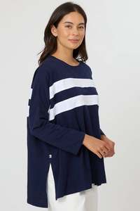 Stella + Gemma Navy Orlando Long Sleeve Tee