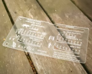 Products: HUNT-R Card - Stadiametric Analogue Rangefinder. - Raptor Outfitters