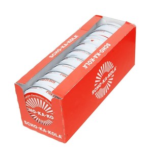 Products: Scho-Ka-Kola Dark Chocolate 100g Tin, Box of 10 - Raptor Outfitters