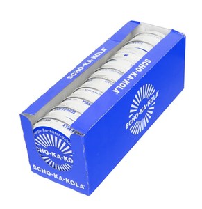 Products: Scho-Ka-Kola Milk Chocolate 100g Tin, Box of 10 - Raptor Outfitters