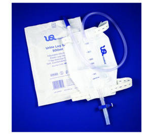 Urinary Catheter Care: Leg Bag sterile T-tap 60cm adjustable