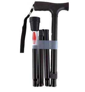 SB Walking Stick Black Soft Grip Handle (83-95cm)
