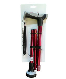 Walking Stick Red with Cushion Tip (77-98cm)