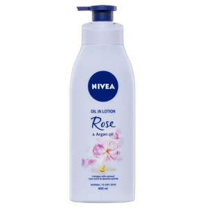 Skin Care Range: Nivea Body Oil Lotion Rose Argan 400ml