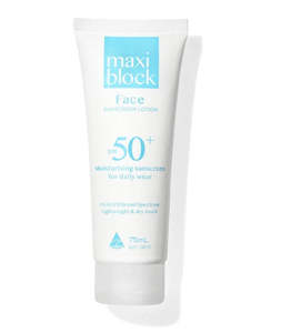 Skin Care Range: MAXIBLOCK FACE SPF50+ 75ML