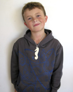 Girls: Koru Graffiti Hoodie Cobalt