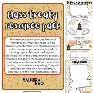 Products: Te Tiriti o Waitangi - Classroom treaty - Rauora Reo - Te reo Māori programmes