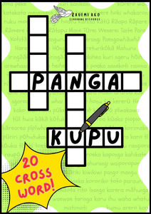 Products: Pangakupu: Themed Te Reo Māori Crosswords - Rauora Reo - Te reo Māori programmes