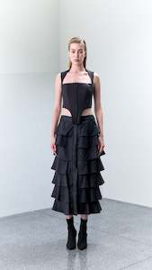 Kapa: 2.10 HAS Silk Wool Tiered Skirt