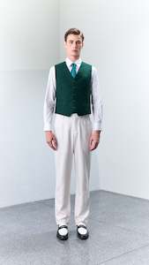 Mens: 4.7 AST Green Silk Wool Vest