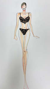 Lennox Vintage Beaded Lace Bra