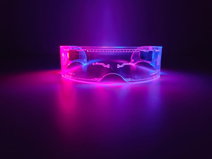 Products: LED Clear Visor Glasses - Multi Colour RaveMum