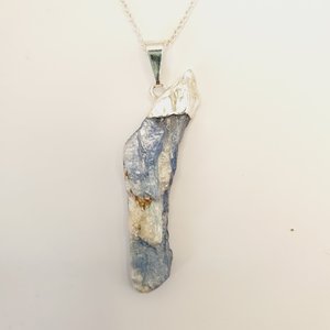 Products: Kyanite Pendant - Raw. Orgonite, EMF Protection, Yoga & Wellbeing