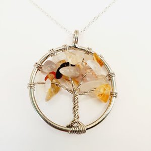 Tree of Life Pendant (Mixed Crystal chip) - Raw. Orgonite, EMF Protection, Yoga &hellip;