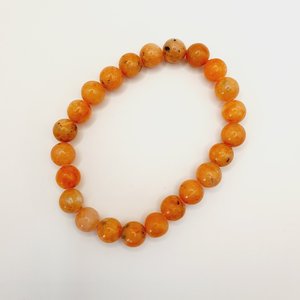 Orange Calcite Bracelet - Raw. Orgonite, EMF Protection, Yoga & Wellbeing