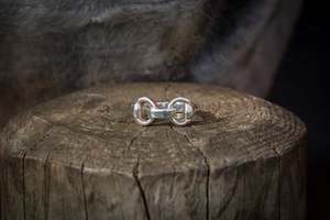 Snaffle Bit Link Ring - Sterling Silver