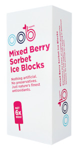 Snacks: oob Organic Sorbet Iceblocks - 6 pack
