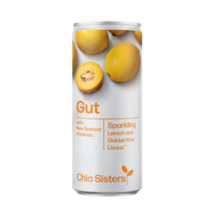 Beverages: Chia Sisters Gut Lemon & Kiwifruit Sparkling Drink