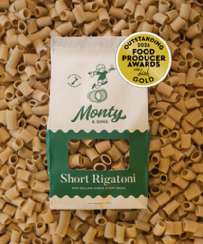 Monty & Sons NZ Durum Wheat Pasta - Short Rigatoni