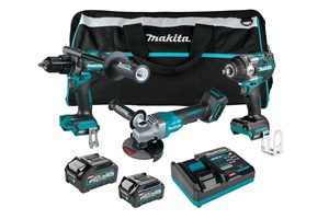 Products: DRILL, IMPACT DRIVER & ANGLE GRINDER KIT MAKITA DK0156G302 40v XGT 3pce Read Bros. Hardware